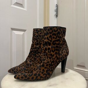 Sheona Whiskey Leopard 🐆 Calf Hair Franco Sarto Ankle Boot
